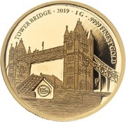 10 Dollars - Elizabeth II Tower Bridge, Solomon Islands, 2019 reverse image