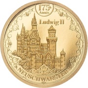 10 Dollars - Elizabeth II Neuschwanstein, Solomon Islands, 2020 reverse image
