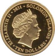 10 Dollars - Elizabeth II Platinum Jubilee obverse image