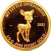 10 Dollars - Elizabeth II Baby Fawn, Solomon Islands, 2021 reverse image