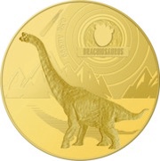 10 Dollars - Elizabeth II Brachiosaurus, Solomon Islands, 2021 reverse image