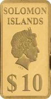 10 Dollars - Elizabeth II Guardian Angel, Solomon Islands, 2022 obverse image