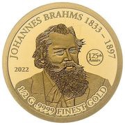 10 Dollars - Elizabeth II Johannes Brahms, Solomon Islands, 2022 reverse image
