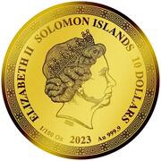 10 Dollars - Elizabeth II Posthumous; Hanging Gardens of Babylon obverse image