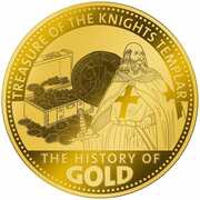 10 Dollars - Elizabeth II Posthumous; Treasure of the Knights Templar, Solomon Islands, 2023 reverse image