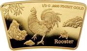 10 Dollars - Charles III Year of the Rooster, Solomon Islands, 2024 reverse image