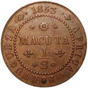 ½ Macuta - Maria II, Angola, 1848-1853 reverse image