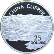 25 Dollars - Elizabeth II China Clipper, Solomon Islands, 2003 reverse image