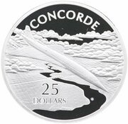 25 Dollars - Elizabeth II Concorde, Solomon Islands, 2003 reverse image