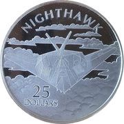 25 Dollars - Elizabeth II F-117 Nighthawk, Solomon Islands, 2003 reverse image