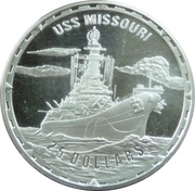 25 Dollars - Elizabeth II USS Missouri, Solomon Islands, 2005 reverse image