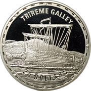 25 Dollars - Elizabeth II Trireme Galley, Solomon Islands, 2005 reverse image