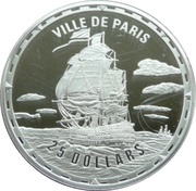 25 Dollars - Elizabeth II Ville de Paris, Solomon Islands, 2006 reverse image