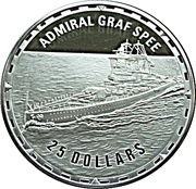 25 Dollars - Elizabeth II Admiral Graf Spee, Solomon Islands, 2006 reverse image