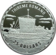 25 Dollars - Elizabeth II Trireme Romano, Solomon Islands, 2007 reverse image