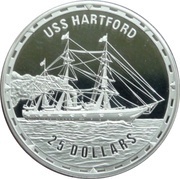 25 Dollars - Elizabeth II USS Hartford, Solomon Islands, 2007 reverse image