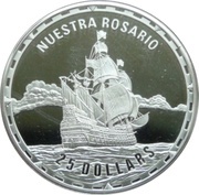 25 Dollars - Elizabeth II Nuestra Rosario, Solomon Islands, 2007 reverse image