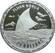 25 Dollars - Elizabeth II Fijian Ndrua, Solomon Islands, 2007 reverse image