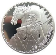 25 Dollars - Elizabeth II Bolshevik Revolution, Solomon Islands, 2008 reverse image