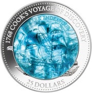 25 Dollars - Elizabeth II 1768 Cook's Voyage of Discovery, Solomon Islands, 2018 reverse image