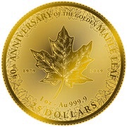 25 Dollars - Elizabeth II Maple Leaf, Solomon Islands, 2019 reverse image
