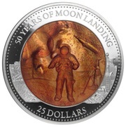 25 Dollars - Elizabeth II Apollo XI, Solomon Islands, 2019 reverse image