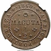 ½ Macuta - Pedro V, Angola, 1858-1860 reverse image