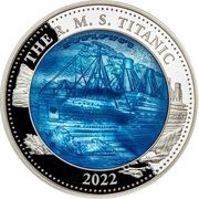 25 Dollars - Elizabeth II RMS Titanic, Solomon Islands, 2022 reverse image