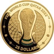 25 Dollars - Elizabeth II FIFA World Cup Qatar 2022, Solomon Islands, 2022 reverse image