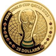 25 Dollars - Elizabeth II FIFA World Cup Qatar 2022, Solomon Islands, 2022 reverse image