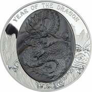25 Dollars - Charles III Year of the Dragon, Solomon Islands, 2024 reverse image