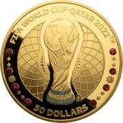 50 Dollars - Elizabeth II FIFA World Cup Qatar 2022, Solomon Islands, 2022 reverse image