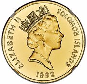 100 Dollars - Elizabeth II 50th Anniversary of the Battle of the Coral Sea obverse image
