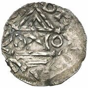 Denar - Boleslaus II the Pious, Bohemia, 967-999 reverse image