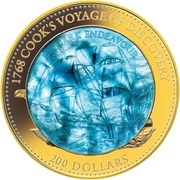 200 Dollars - Elizabeth II 1768 Cook's Voyage of Discovery, Solomon Islands, 2018 reverse image