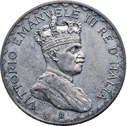 5 Lire - Vittorio Emanuelle III Prova obverse image