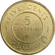 5 Centesimi reverse image
