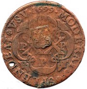 40 Reis - João Prince Countermark "SHIELD" coinage over "XX Réis, Pedro II" obverse image