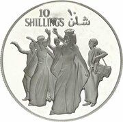 10 Shillings 10th Anniversary of Republic reverse image