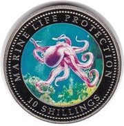 10 Shillings Marine Life Protection, Somalia, 2003 reverse image
