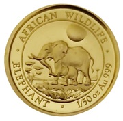 20 Shillings Elephant; Gold reverse image