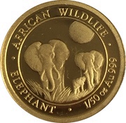 20 Shillings Elephant; Gold reverse image