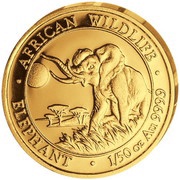 20 Shillings Elephant; Gold reverse image
