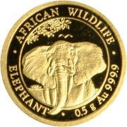 20 Shillings Elephant, Somalia, 2021 reverse image