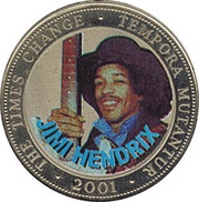 25 Shillings Jim Hendrix, Somalia, 2001 reverse image