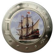 25 Shillings Golden Hind, Somalia, 2001 reverse image