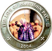 25 Shillings Pope in Multi-coloured cloak, Somalia, 2004 reverse image