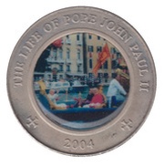 25 Shillings Pope in Multi-coloured cloak, Somalia, 2004 reverse image