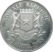 25 Shillings Pope with Dalai Lama obverse image