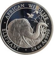 25 Shillings Elephant, Somalia, 2018 reverse image